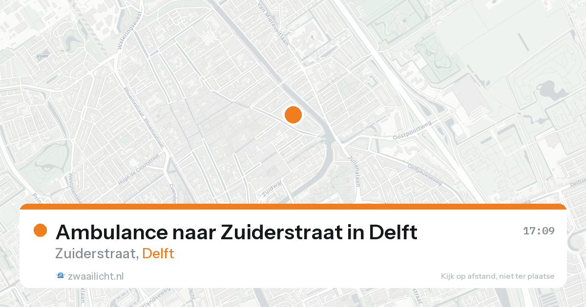 Ambulance naar Zuiderstraat in Delft — 23 aug 2026