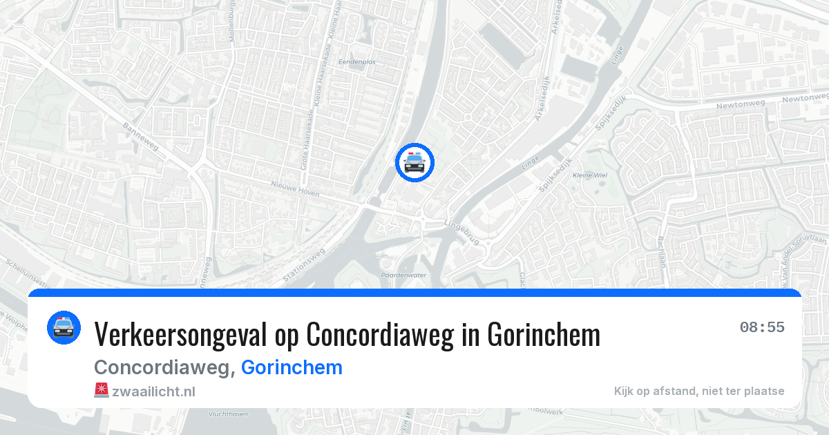 Verkeersongeval op Concordiaweg in Gorinchem — 19 jun 2026