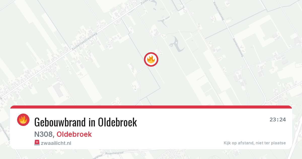 Gebouwbrand in Oldebroek — 8 aug 2026