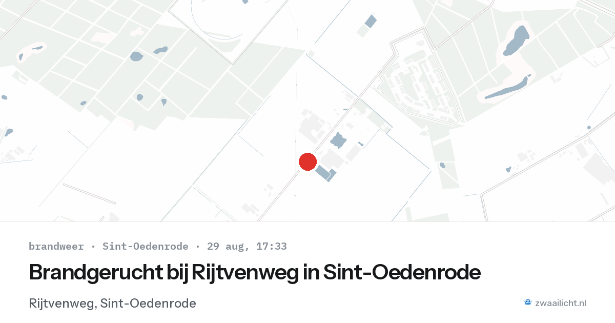 Brandgerucht bij Rijtvenweg in Sint-Oedenrode — 29 aug 2026