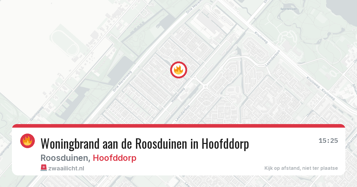 Woningbrand aan de Roosduinen in Hoofddorp — 2 jul 2026