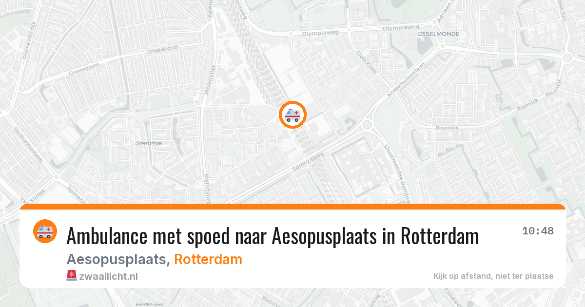 Ambulance met spoed naar Aesopusplaats in Rotterdam — 5 aug 2026