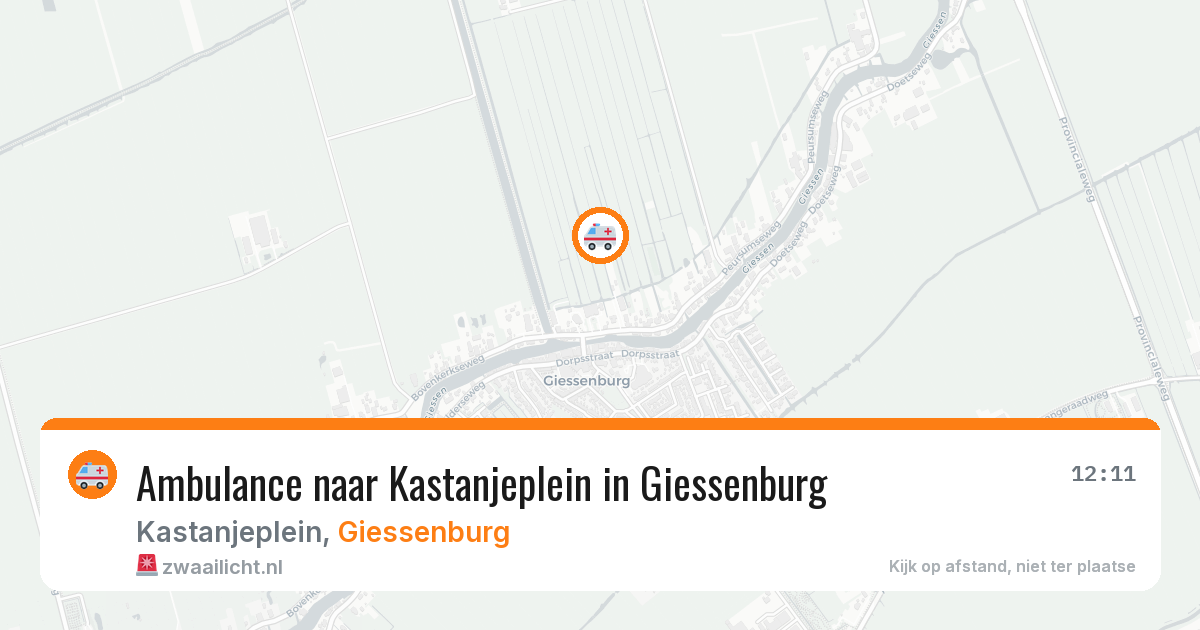 Ambulance naar Kastanjeplein in Giessenburg — 7 aug 2026
