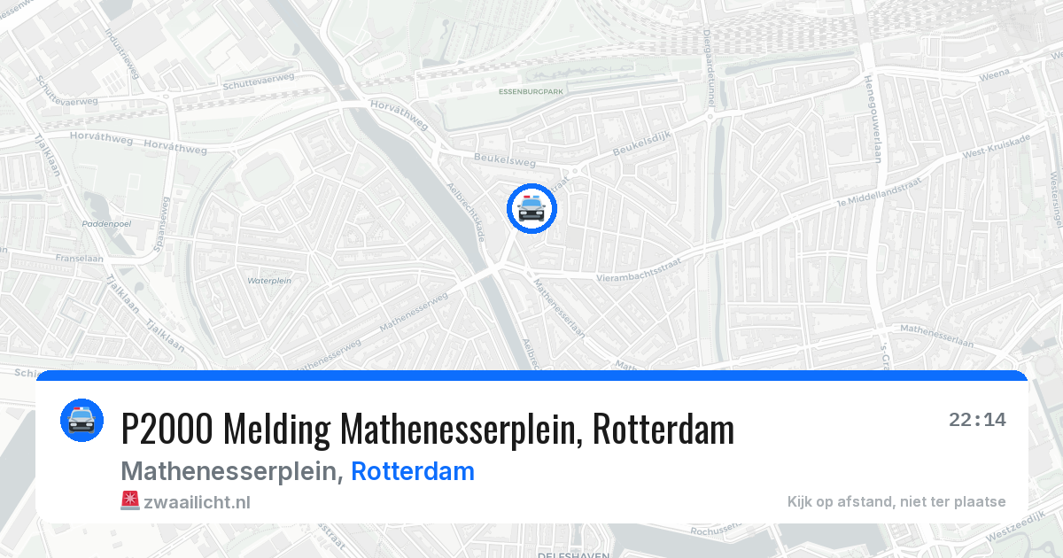 P2000 Melding Mathenesserplein, Rotterdam — 2 aug 2026