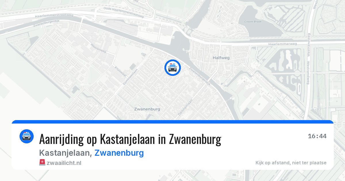 Aanrijding op Kastanjelaan in Zwanenburg — 17 jun 2026