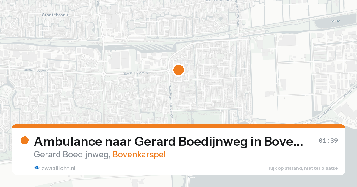 Ambulance naar Gerard Boedijnweg in Bovenkarspel — 7 feb 2026