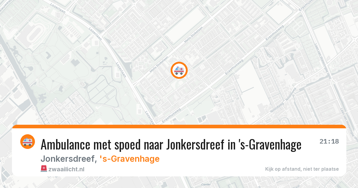 Ambulance met spoed naar Jonkersdreef in 's-Gravenhage — 28 mrt 2026