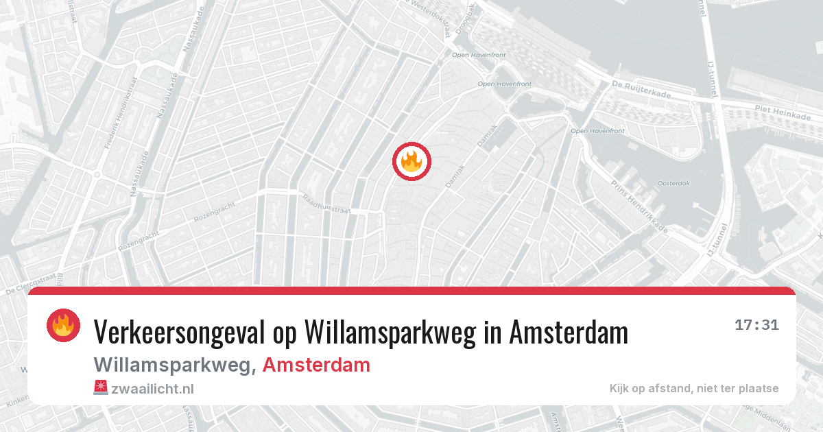 Verkeersongeval op Willamsparkweg in Amsterdam — 9 jun 2026