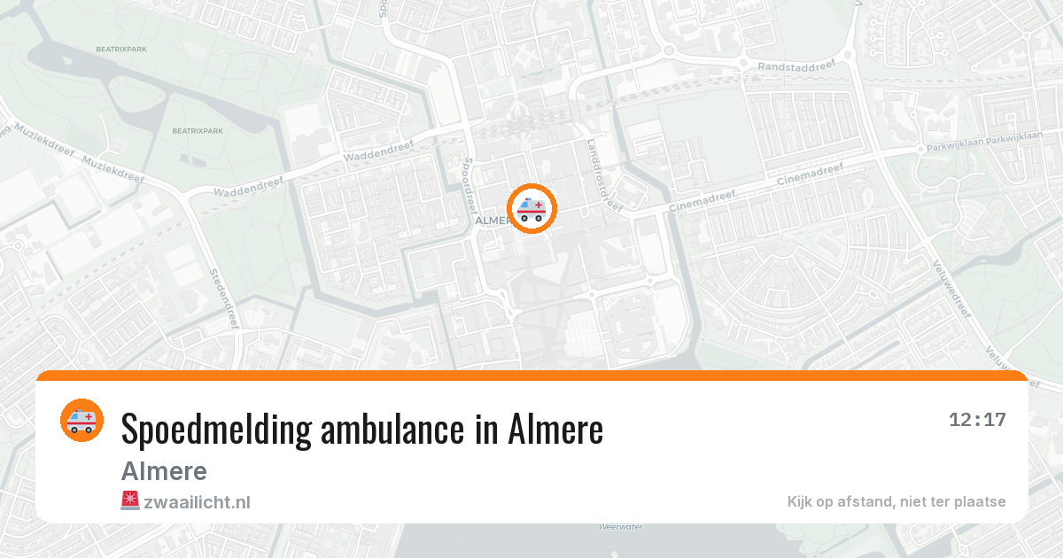 Spoedmelding ambulance in Almere — 29 jun 2026