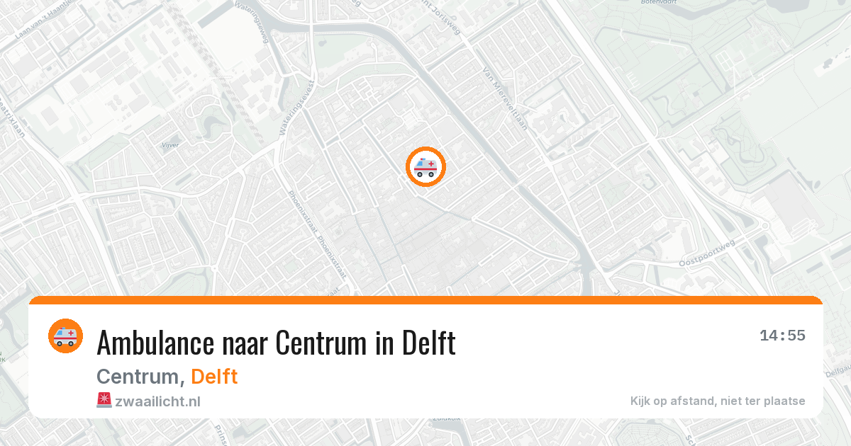 Ambulance naar Centrum in Delft — 13 jun 2026