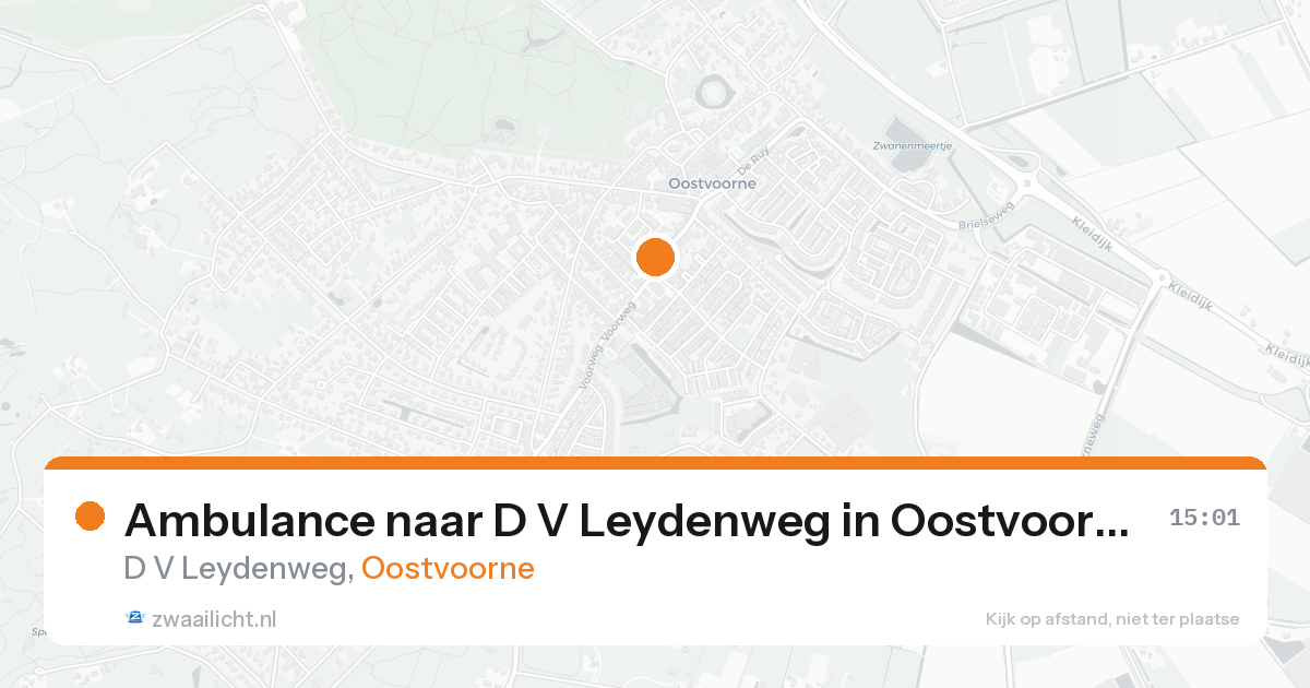 Ambulance naar D V Leydenweg in Oostvoorne — 18 aug 2026