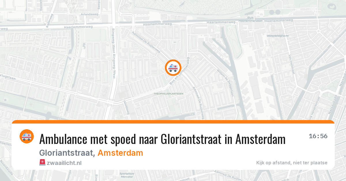 Ambulance met spoed naar Gloriantstraat in Amsterdam — 27 apr 2026