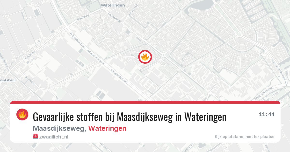 Gevaarlijke stoffen bij Maasdijkseweg in Wateringen — 2 jun 2026