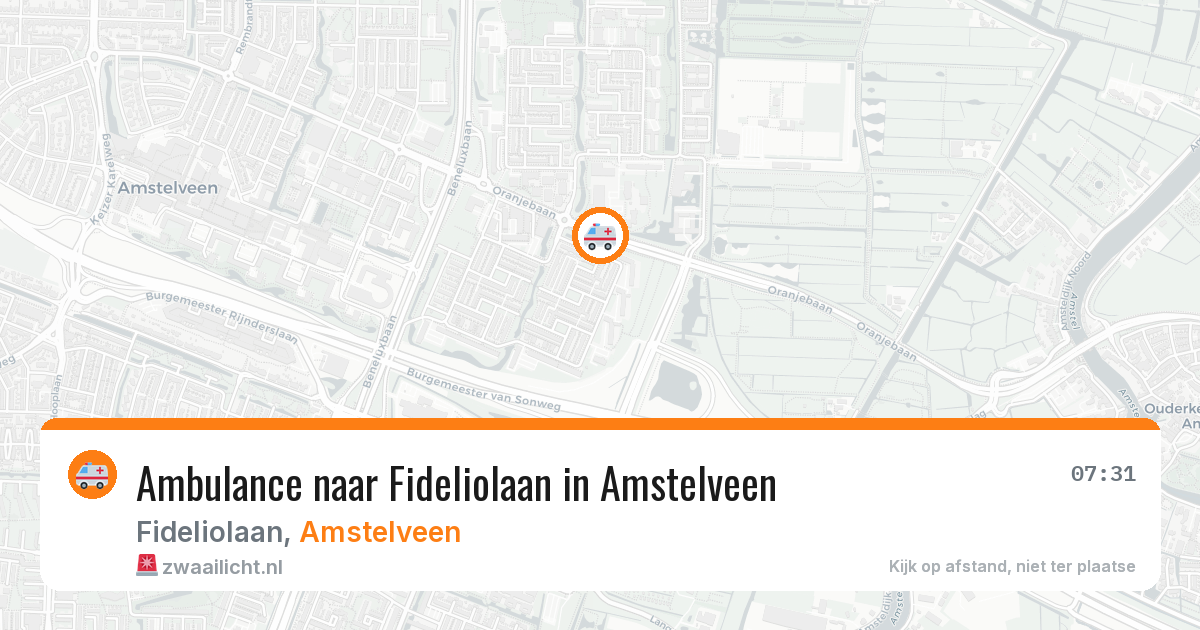 Ambulance naar Fideliolaan in Amstelveen — 31 mrt 2026