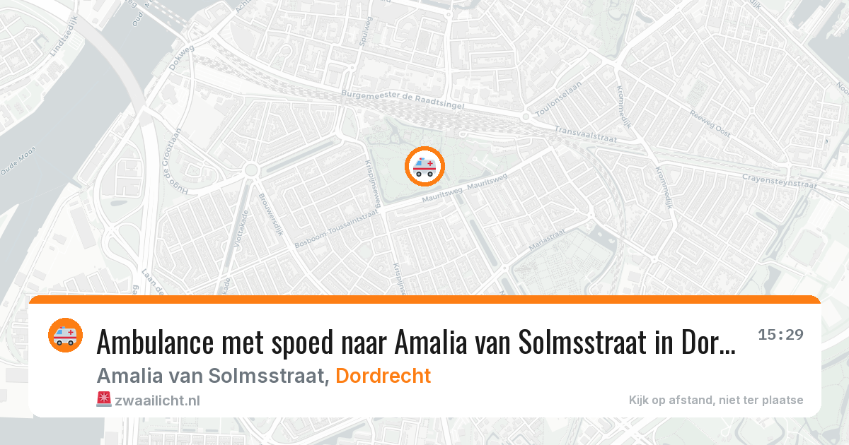 Ambulance met spoed naar Amalia van Solmsstraat in Dordrecht — 12 feb 2026