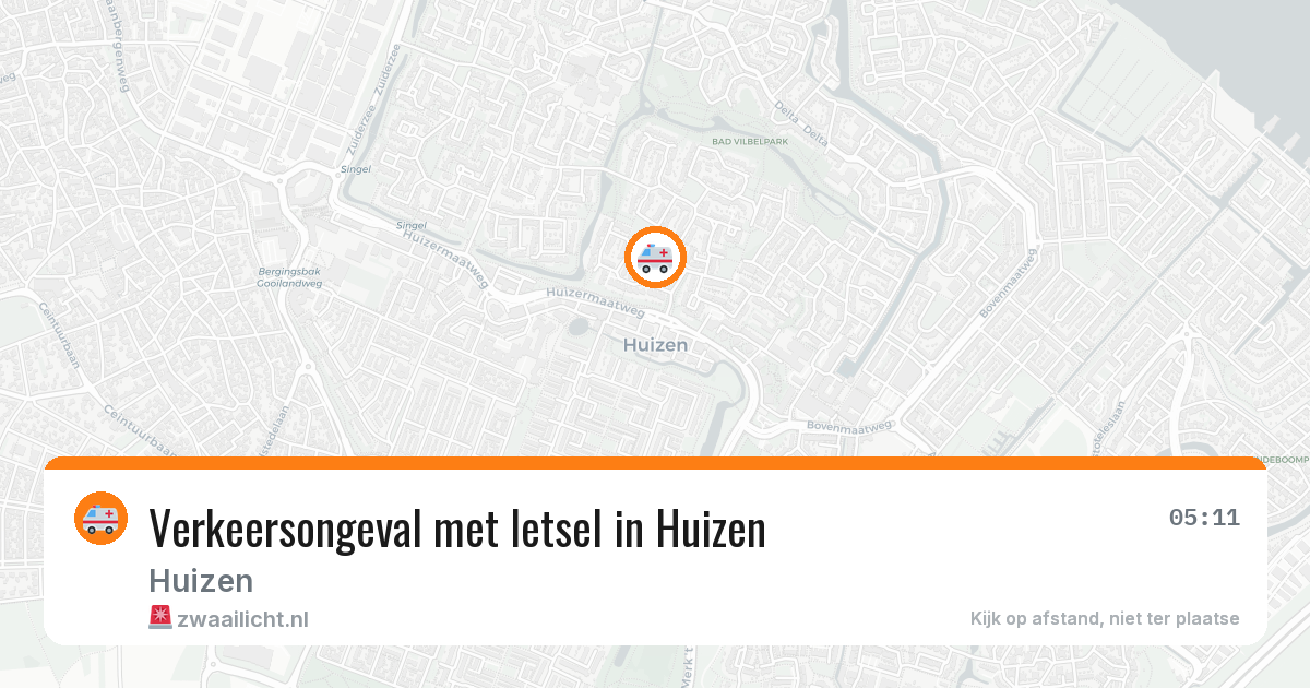 Verkeersongeval met letsel in Huizen — 19 apr 2026