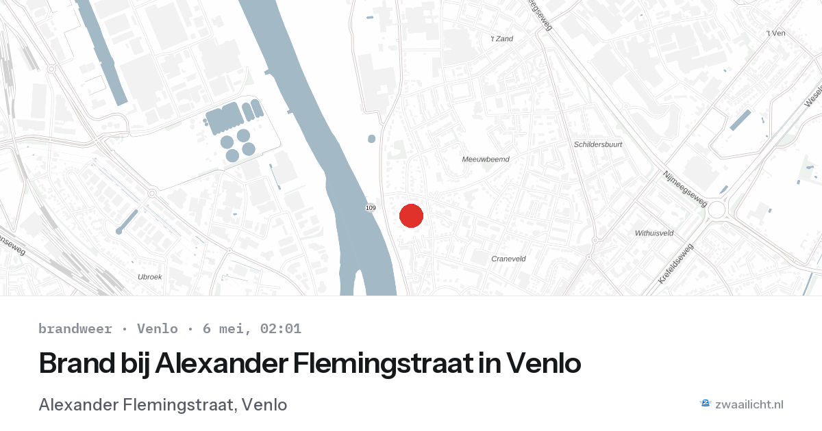 Brand bij Alexander Flemingstraat in Venlo — 6 mei 2026