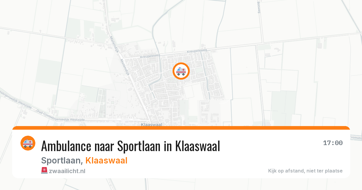 Ambulance naar Sportlaan in Klaaswaal — 10 jul 2026