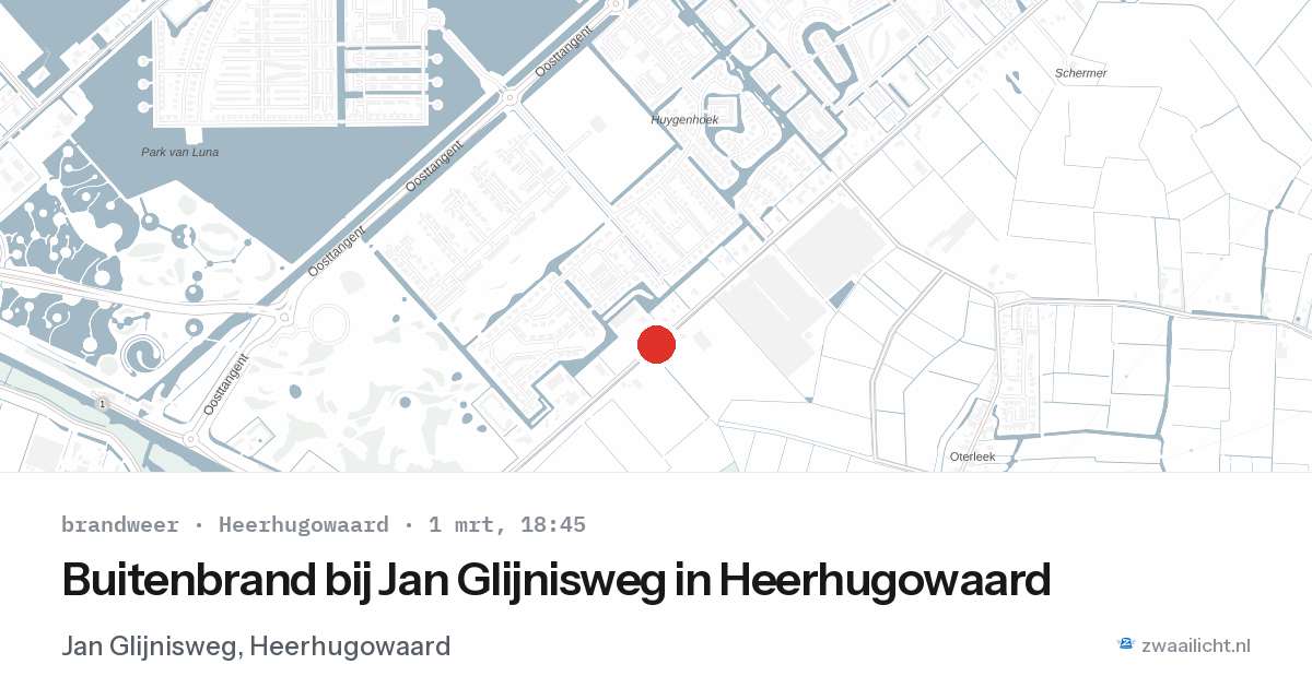 Buitenbrand bij Jan Glijnisweg in Heerhugowaard — 1 mrt 2026
