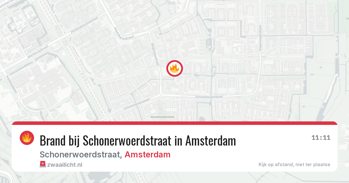 Brand bij Schonerwoerdstraat in Amsterdam — 29 mei 2026