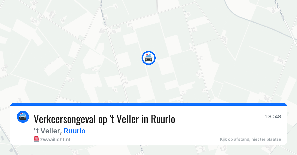 Verkeersongeval op 't Veller in Ruurlo — 3 aug 2026