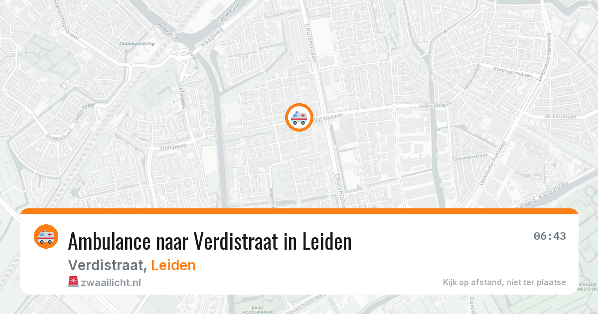 Ambulance naar Verdistraat in Leiden — 22 apr 2026