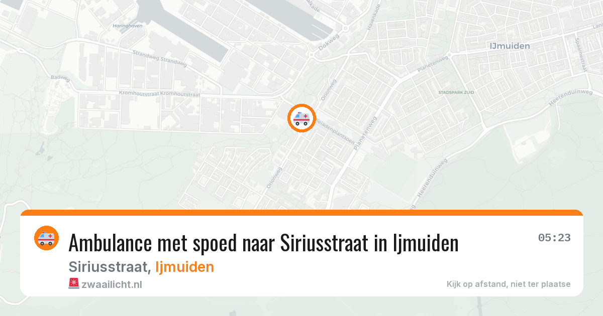 Ambulance met spoed naar Siriusstraat in Ijmuiden — 13 apr 2026