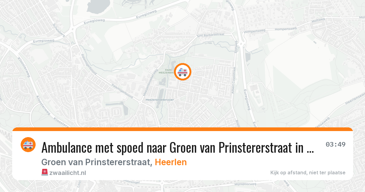 Ambulance met spoed naar Groen van Prinstererstraat in Heerlen — 27 apr 2026