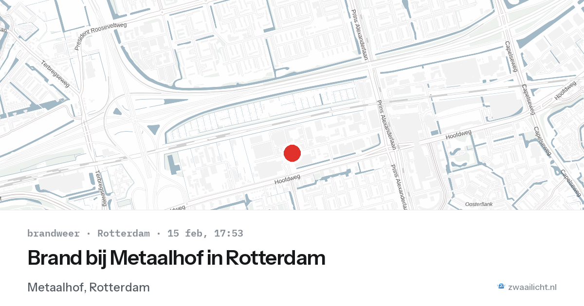 Brand bij Metaalhof in Rotterdam — 15 feb 2026