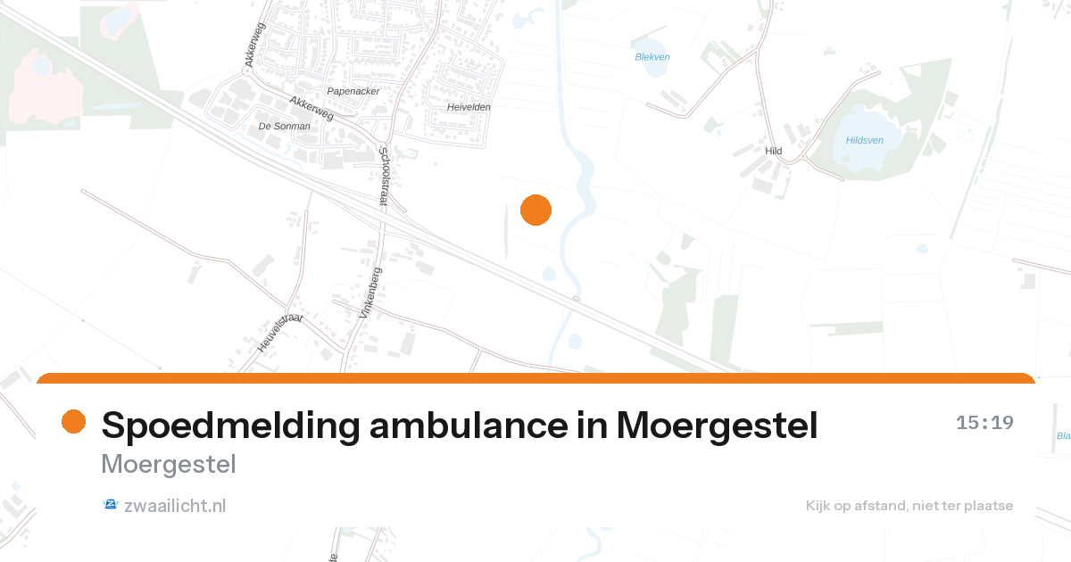 Spoedmelding ambulance in Moergestel — 24 aug 2026