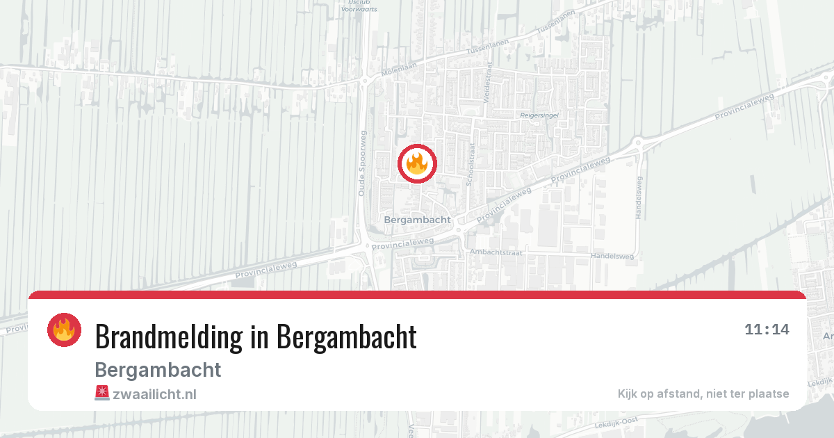 Brandmelding in Bergambacht — 30 jul 2026