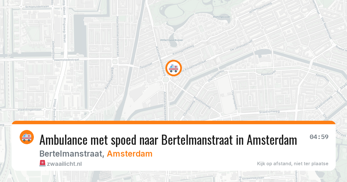 Ambulance met spoed naar Bertelmanstraat in Amsterdam — 14 jun 2026