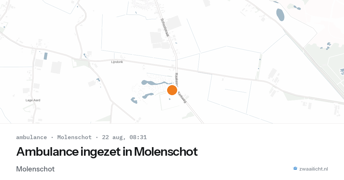 Ambulance ingezet in Molenschot — 22 aug 2026