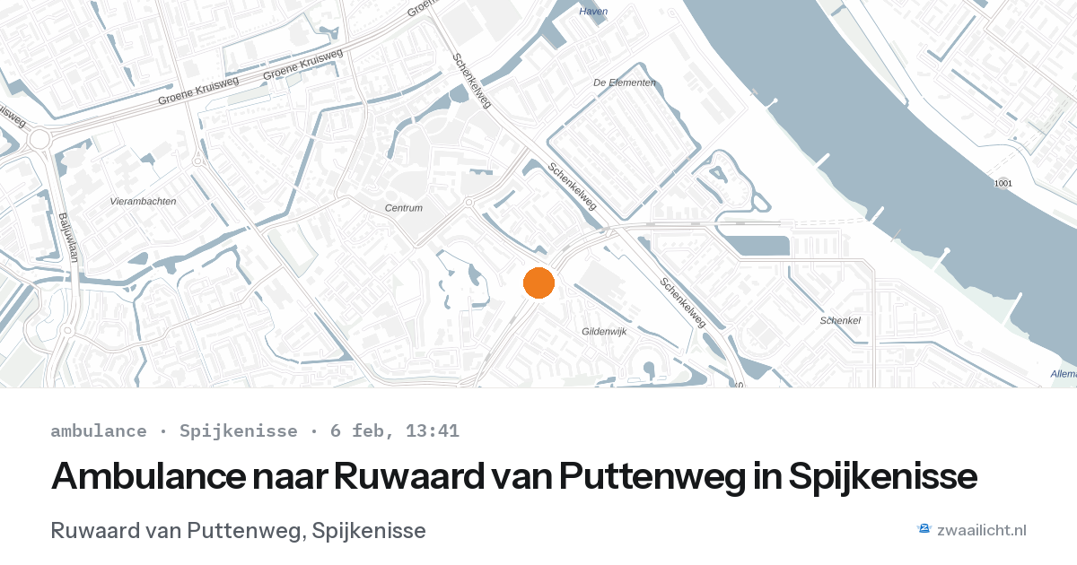 Ambulance naar Ruwaard van Puttenweg in Spijkenisse — 6 feb 2026