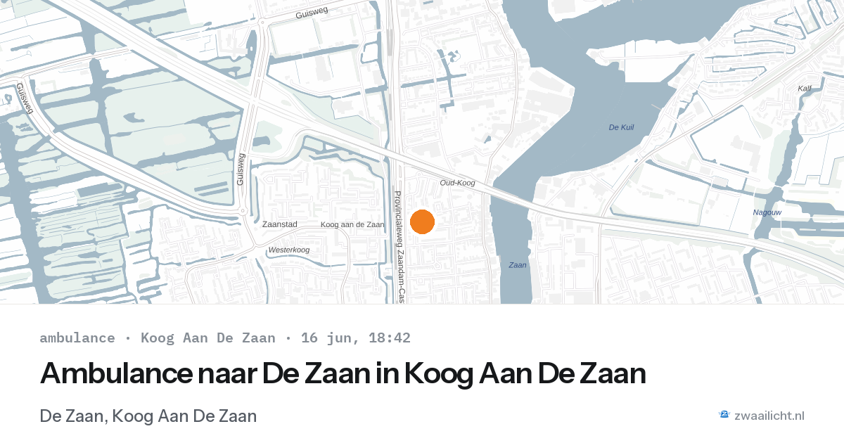 Ambulance naar De Zaan in Koog Aan De Zaan — 16 jun 2026