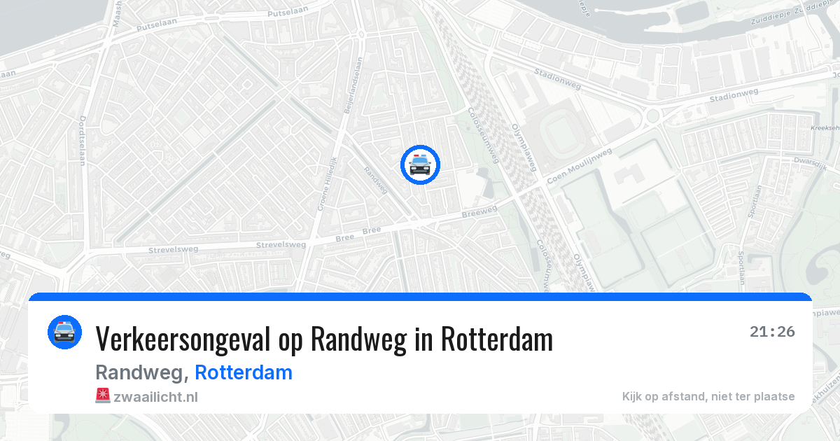 Verkeersongeval op Randweg in Rotterdam — 28 jul 2026