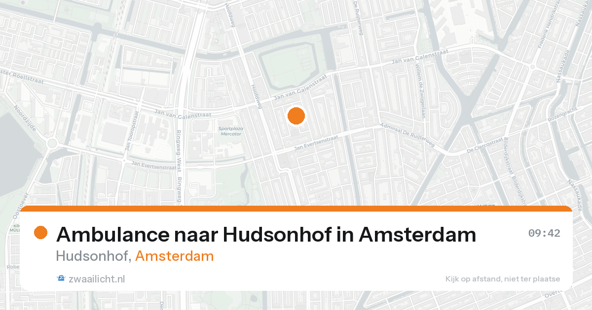 Ambulance naar Hudsonhof in Amsterdam — 24 mei 2026
