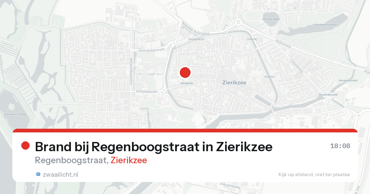 Brand bij Regenboogstraat in Zierikzee — 18 aug 2026