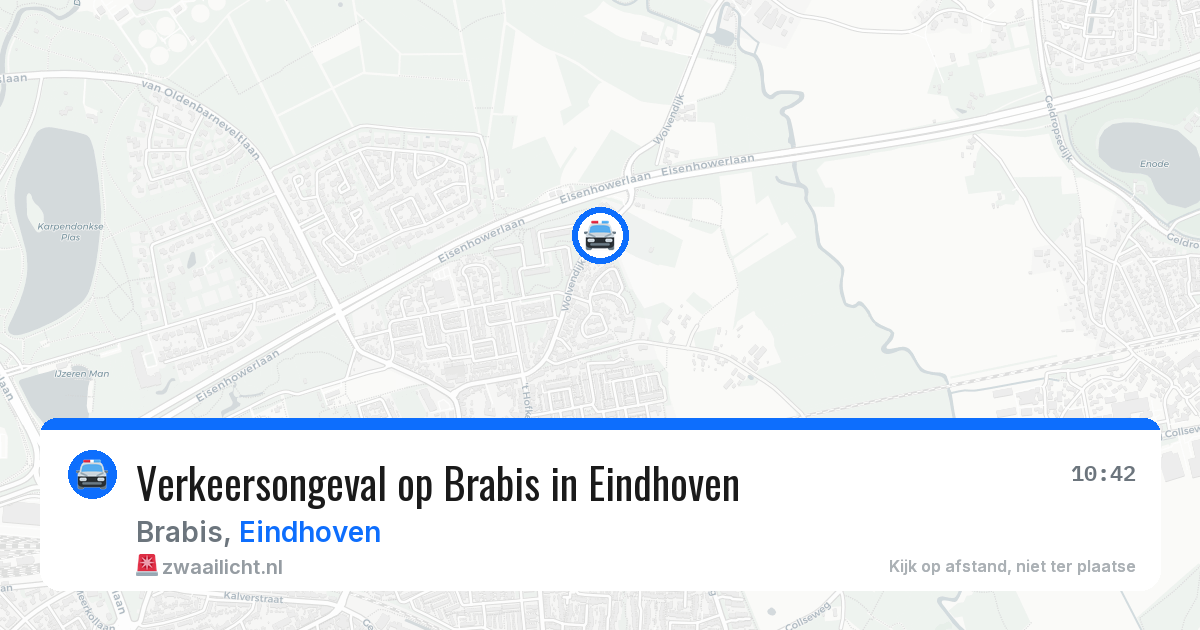 Verkeersongeval op Brabis in Eindhoven — 22 jul 2026