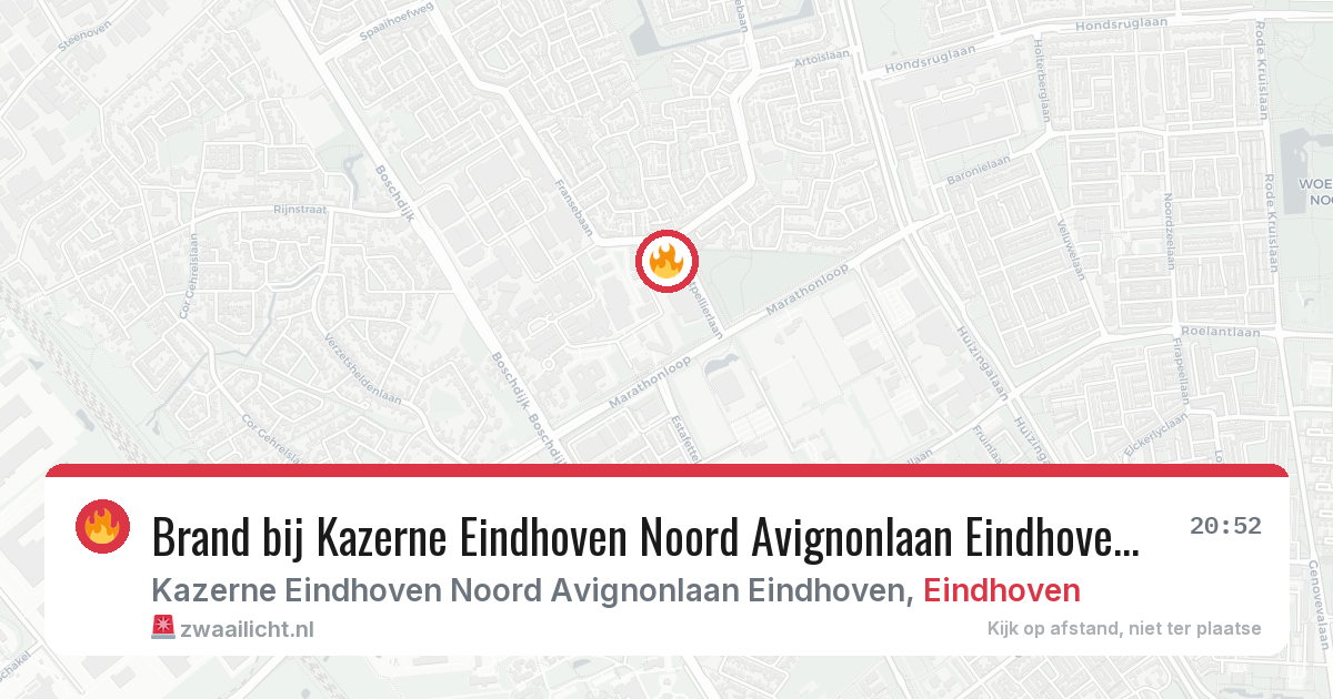Brand bij Kazerne Eindhoven Noord Avignonlaan Eindhoven in Eindhoven — 25 jun 2026