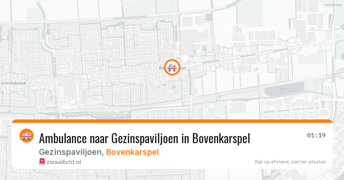 Ambulance naar Gezinspaviljoen in Bovenkarspel — 13 mei 2026