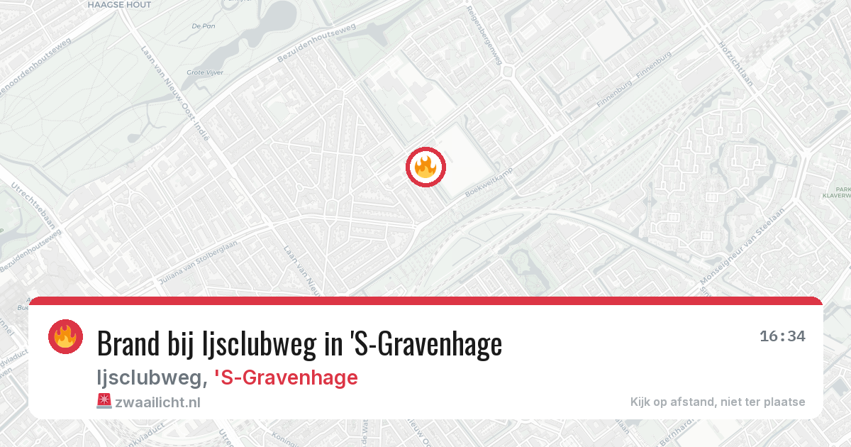 Brand bij Ijsclubweg in 'S-Gravenhage — 4 mrt 2026