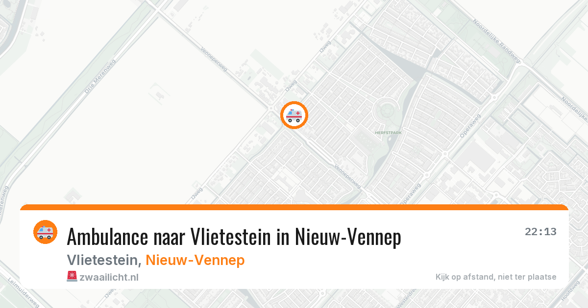 Ambulance naar Vlietestein in Nieuw-Vennep — 4 aug 2026