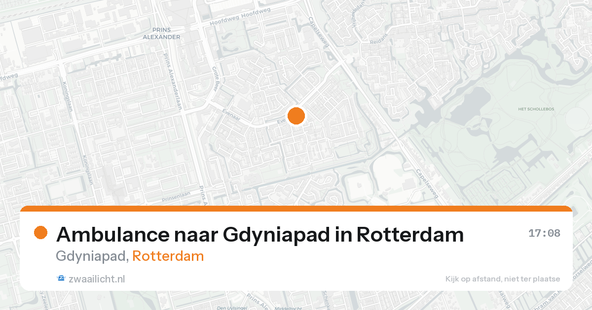Ambulance naar Gdyniapad in Rotterdam — 16 aug 2026