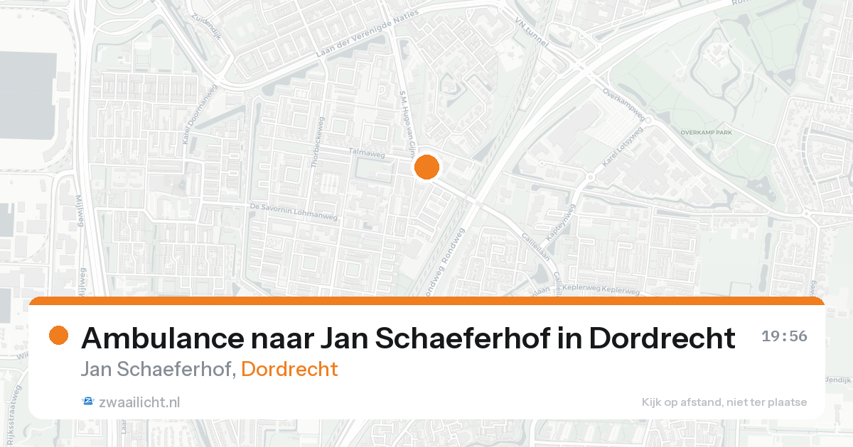 Ambulance naar Jan Schaeferhof in Dordrecht — 24 aug 2026