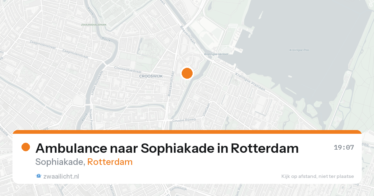 Ambulance naar Sophiakade in Rotterdam — 22 aug 2026
