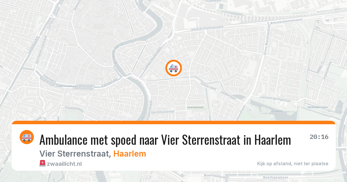 Ambulance met spoed naar Vier Sterrenstraat in Haarlem — 4 jul 2026