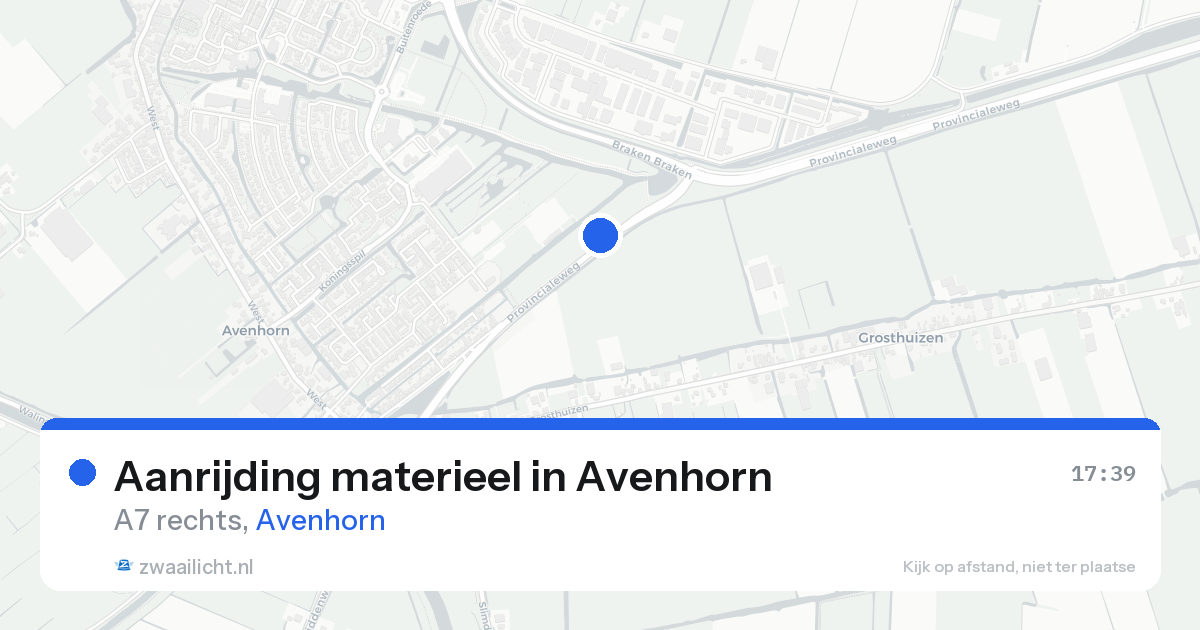 Aanrijding materieel in Avenhorn — 12 aug 2026