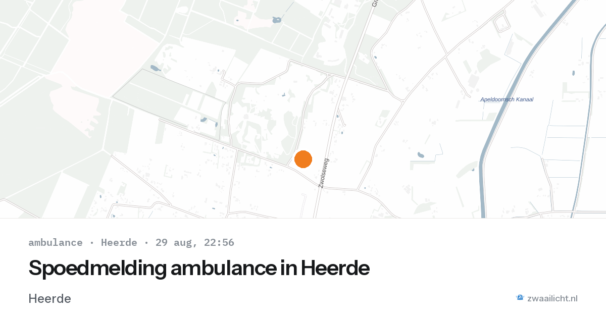 Spoedmelding ambulance in Heerde — 29 aug 2026