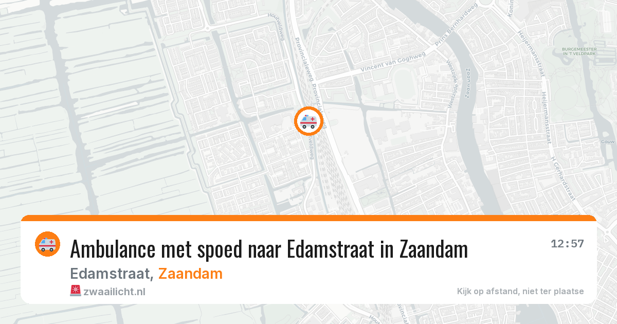 Ambulance met spoed naar Edamstraat in Zaandam — 23 jan 2026